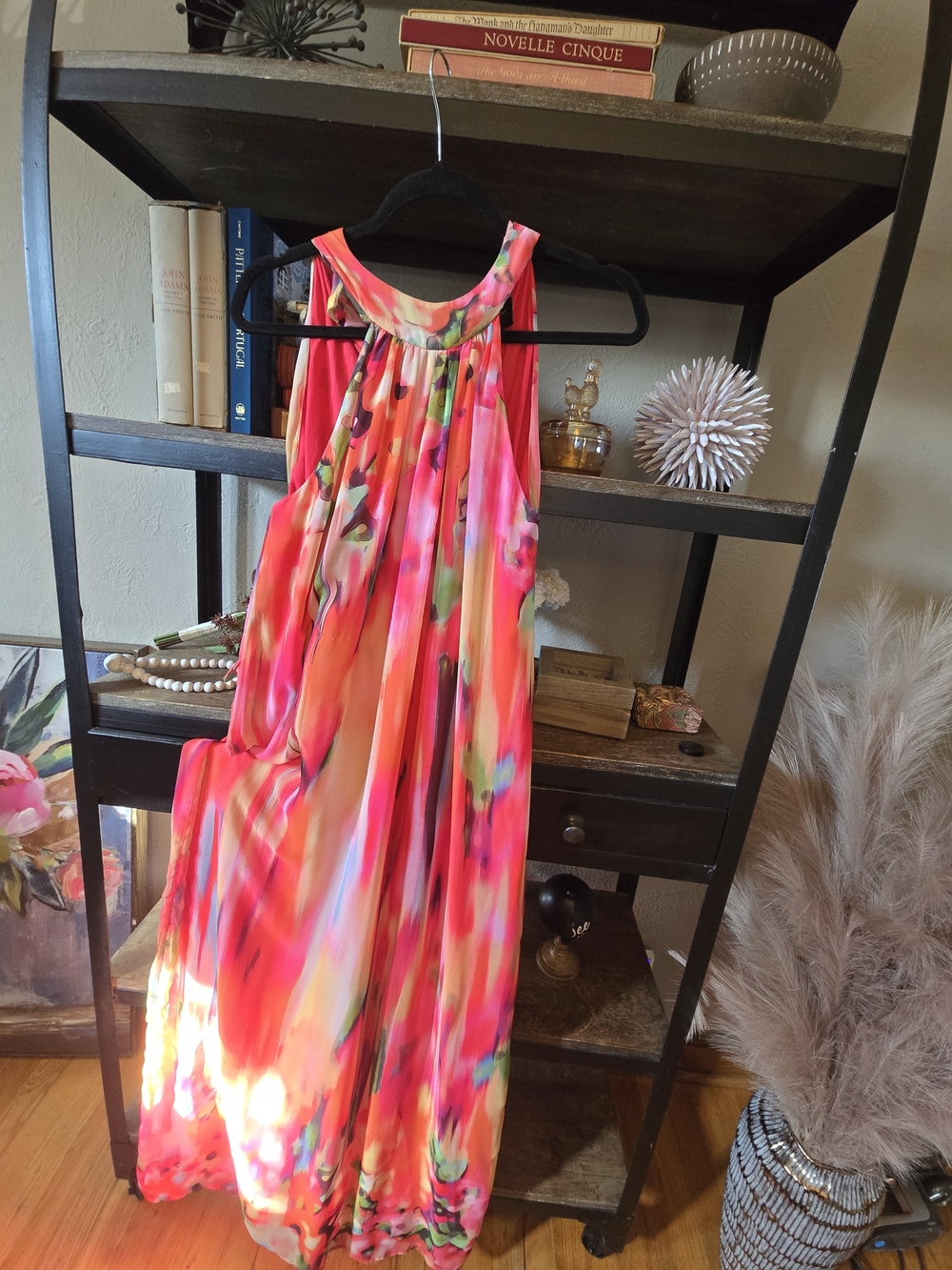 Romeo & Juliet Couture Bright Multi Pink Halter Maxi Dress